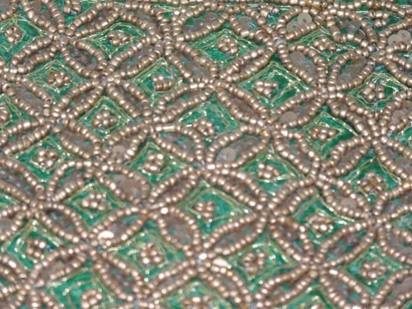 Green with gold beads - Pouch…dressy - Image 3