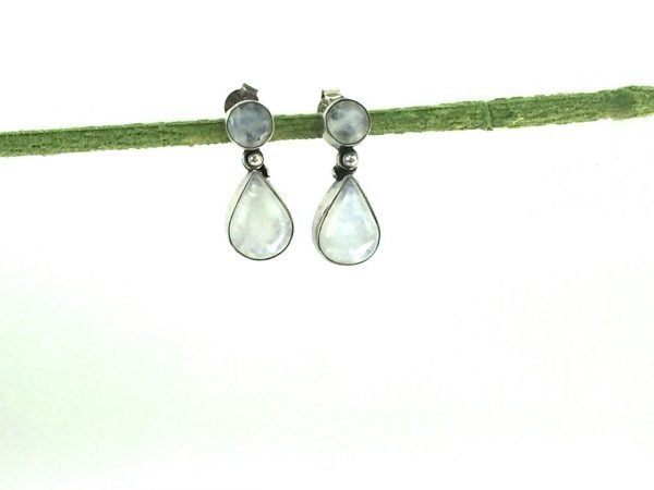 Silver & Rainbow monstoon Earring