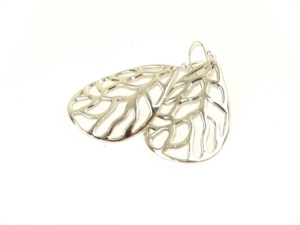 Leaf shaped Silver Earring