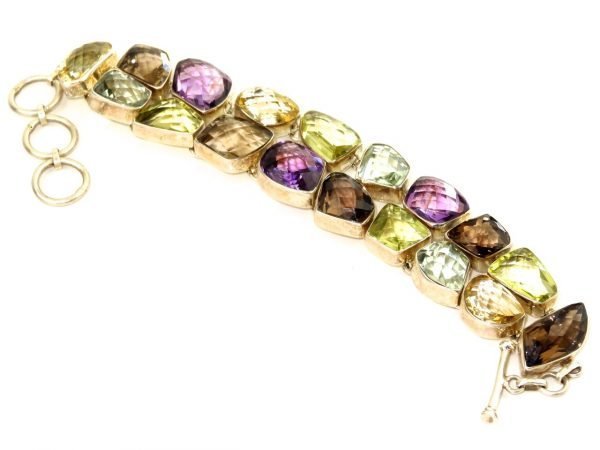 Semiprecious Stone Bracelet Amethist, Citrine