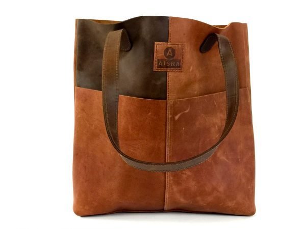 Trendy Mix Leather Bag