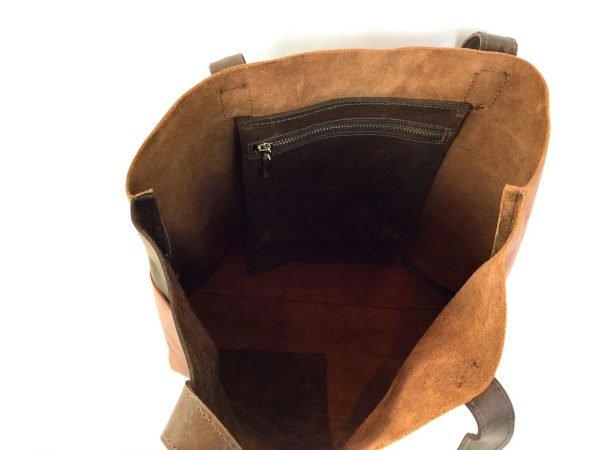 Trendy Mix Leather Bag - Image 8