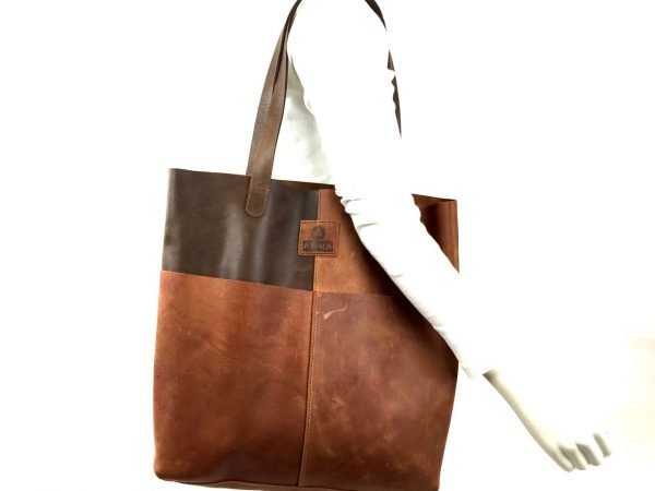 Trendy Mix Leather Bag - Image 7