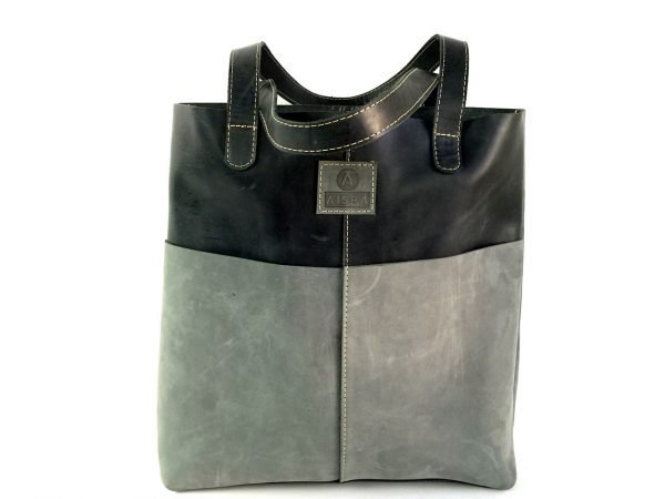 Trendy Mix Leather Bag - Image 5