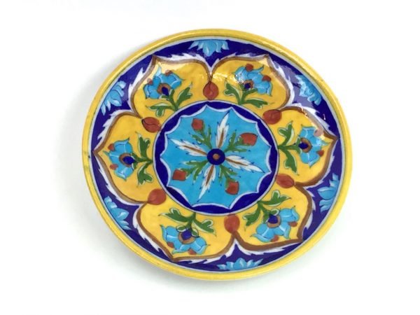 Jaipur Blue's Yellow & Blue 8" Plate - Set of 2